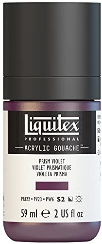 Liquitex 2059391 Professional Acryl Gouache - Prismaviolett , 59ml Flasche, matt - Acrylfarbe mit Gouache Eigenschaften, Hochdeckend, Wasserfest & Lichtecht
