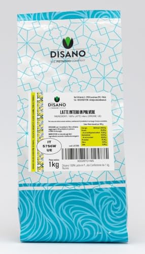 Latte Intero in Polvere Istantaneo 1Kg Disano – 100% Latte Naturale – Ideale per Dolci, Gelato, Yogurt e Cappuccino – Alta Solubilità, Gusto Cremoso –