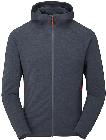 Rab Men's Nexus Hoody - Full-Zip Lightweight Fleece Jacket for Trekking & Climbing - Steel - Medium