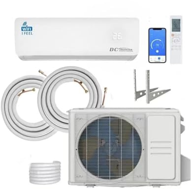 12000 BTU Air Conditioner Wall Split Wi Fi 5 In 1 Air Cooler Heater Dehumidifier Air Purifier Fan With Heat Pump Remote Control 3.4 kW A++ Rating 2 Pipes and Installation Kit Included