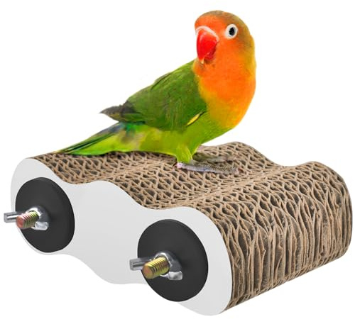 KATUMO Bird Perch Conure Cage Stand Parakeet Shredder Foraging Toys Cockatiel Platform for Small Parrots Conure Cockatiel Lovebird Parrotlet Finch