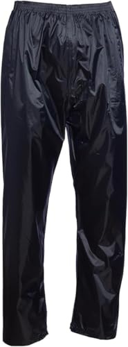 IQONEQ Waterproof Men's Pack-Away Over Trousers, Outdoor Rain Gear (UK, Alpha, L, Regular, Regular, Black)