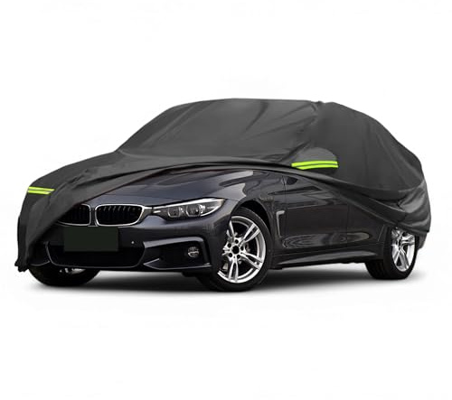 X AUTOHAUX Car Cover for BMW 4 Series F32/F33/F36 2013-2020 210D-PU Outdoor Full Car Cover All Weather Waterproof Sun Snow Protection with Driver Door Zipper