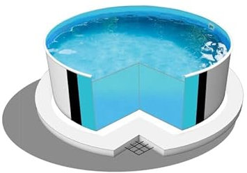 poolomio® Stahlwandpool Rund Ø 400 x 150 cm | Aufstellpool für Garten & Terrasse | Robuster Gartenpool mit feuerverzinkter Stahlwand 0,6mm | Inklusive 0,8 mm Poolinnenfolie & Skimmer