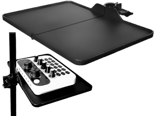 Plateau de carte son portable – Support pliable avec support de téléphone | Accessoire audio facile à installer pour le streaming en direct en extérieur, la photographie, la station de charge