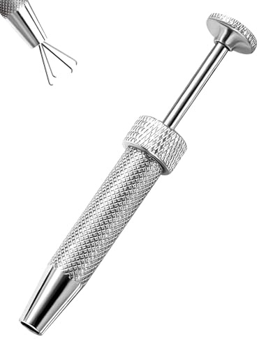 OUFER Piercing-kulgreppset, 16 g 18 g platt baksida örhängen piercing styrnål verktyg, kirurgiskt stål inre gänga push pin yttre gänga assistent piercing kit för öra näsa läpp verktyg, Rostfritt stål