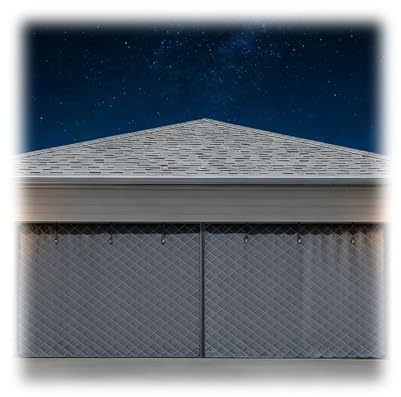 Termisk garageportsisolering med blockering av kalldrag, magnetisk värmeisolerad garageportsskärm, insynsskydd för garageportar, isoleringskit för garageportar(Grå,W275cm x H270cm)