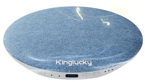 Kinglucky Pillow Speaker for Sleeping, Mini Bluetooth Speaker Under Pillow with Built-in Pink Noise White Noise Sound Machine for Sleeping, Headphone-Free Sleep Speaker for Side Sleeper Blue