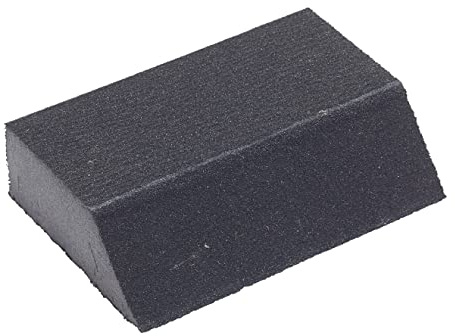 Fit For The Job Fine/Medium Grade Angled Flexible Reusable Sanding Block for Sanding Wood, Furniture, Metal, Plaster for Home Improvement, Decorating and More