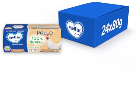 Pollo naturale omogeneizzato al 100% Mellin - 24 vasetti da 80 g (confezione da 24)