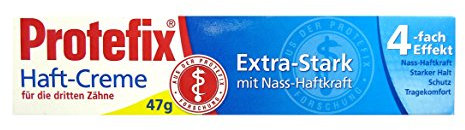 PROTEFIX Haft-Creme für die dritten Zähne 47g Extra Stark mit Nass-Haftkraft