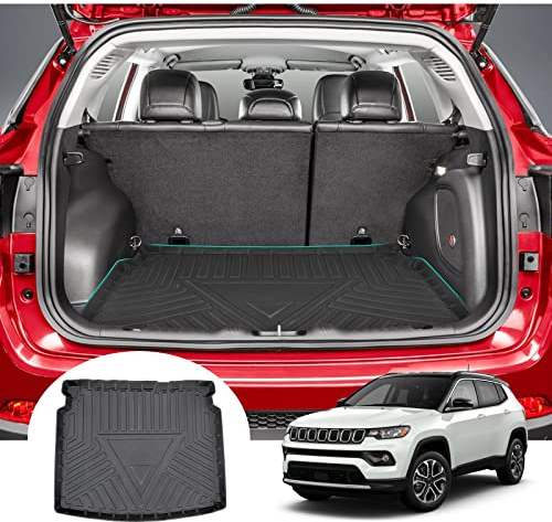 GAFAT J eep Compass II MP 4XE Hybrid Facelift 2017-2024 2025 Tappetino per Bagagliaio, Compass Tappetini con Bordo Alto, Originale TPE, Compatibile con Accessori Jeep Compass 2023