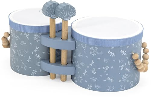 Label Label Blue Wooden Bongos LLWT-04427