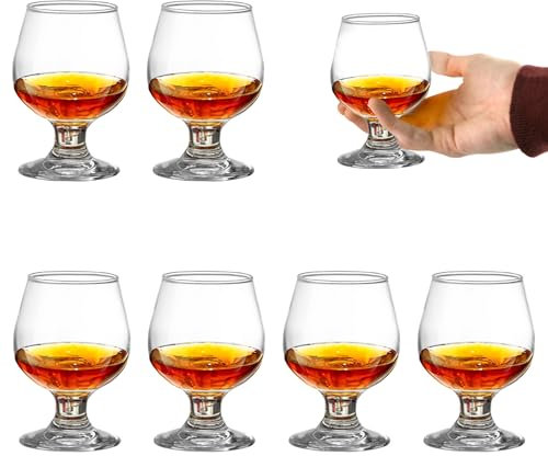 binsakao Lot de 6 verres à brandy - Verres à shot de 150 ml - Verres à tequila - Petits verres à cognac - Snifters