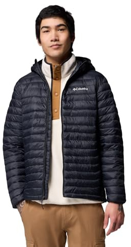 Columbia Powder Pass Hooded Jacket, Chaqueta Acolchada Con Capucha para Hombre