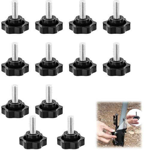 DAAIZIII 12 Stück Sterngriffschraube M8, Schrauben Mit Griff M8x20mm, Sternkopfschraube, Sternschraube M8 Für Werkzeugmaschine, Maschine, Anziehen Geräte, Drehmaschine, Instrument