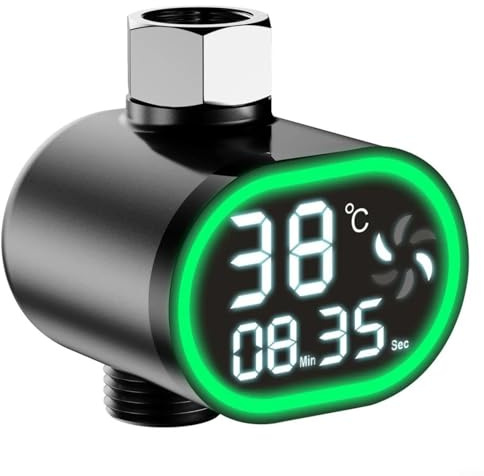 GLFLOW Termómetro digital LED de ducha, pantalla de agua con indicador de temperatura, para baño de bebé
