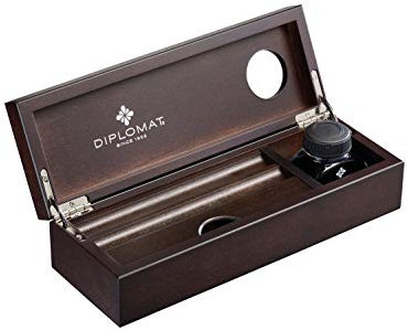 Diplomat D20000477 Edelholzkassette Wenge mit Tintenglas Edelholzkassette Wenge