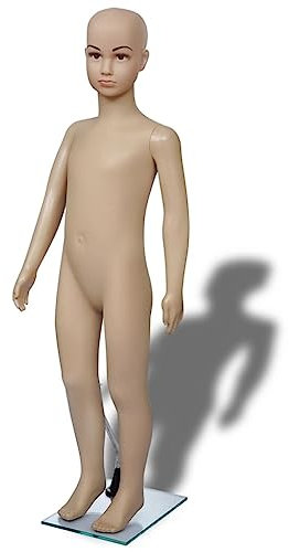 VidaXL Schaufensterpuppe, Schneiderpuppe, männlich, weiblich, Kind, 8 Modelle, plastik, beige, Mannequin Child A
