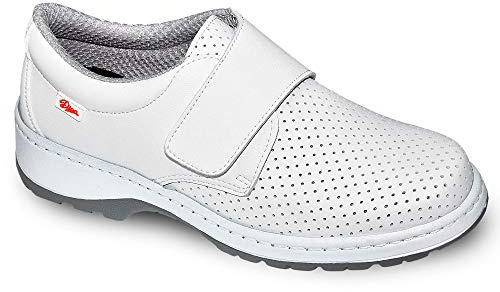 DIAN Milan-SCL picado Color Blanco Talla 45, Zapato de Trabajo Unisex Certificado CE EN ISO 20347 Marca