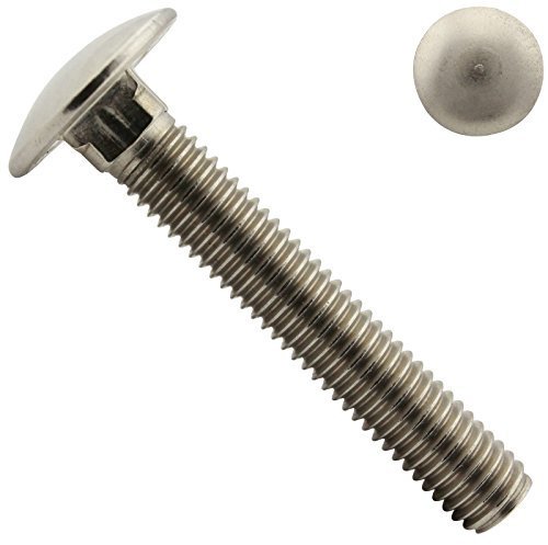 Flachrundschrauben/Schlossschrauben - M6x50 - (25 Stück) - DIN 603 - Vollgewinde, mit Vierkantansatz - Edelstahl A2 V2A - SC603 - SC-Normteile