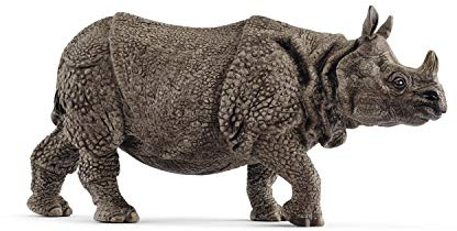 Schleich Indian rhinoceros | Spelfigur från 3 år | detaljerade djurfigurer | detaljerad djurfigur | present till pojkar och flickor