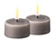 Deluxe Homeart Indoor Flameless LED Tealight Set - with Real Flame™ Technology - Battery Powered Candle (Grey)