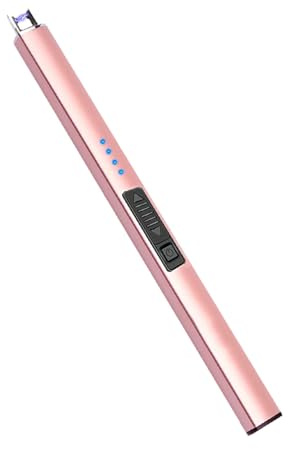 Velnod Electric Lighter Candle Lighters - Christmas Gifts Stocking Fillers for Women Lighters for Candle USB Rechargeable Plasma Arc Lighter (Rose Gold)