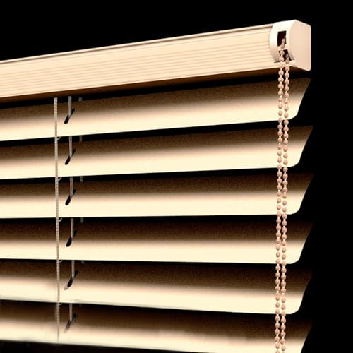 NIANXINN Aluminium Jalousie,Gold,25mm Metall Lamellen,Home-Office Alu Jalousien Rollo Plissee,Sichtschutz,Lichtschutz Fensterjalousie,Anpassbar Farbe/Größe,Breite × Höhe (100cm x 150cm)