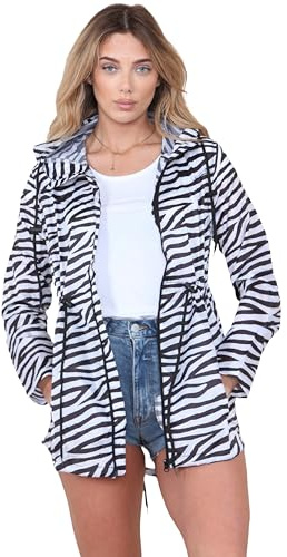 kraftd Womens Raincoat Ladies Rain Jackets Waterproof Showerproof Lightweight Hooded Rain Mac
