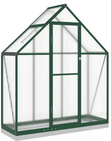Kangmusi Gewächshaus mit Fundamentrahmen Grün 169x58x202 cm Aluminimum,4005820kangmusi
