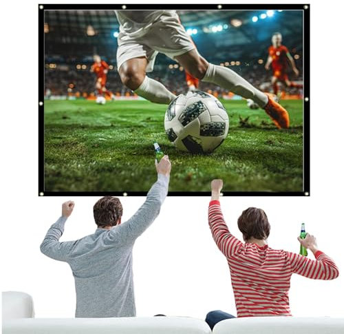 Pantalla de proyección portátil, pantalla plegable, pantalla de proyector, proyector para tablets, al aire libre portátil con diseño plegable para tabletas, smartphones y proyectores