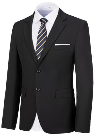 Men Suit Jacket Blazer Slim Fit Black Sport Coat for Men Solid Blazer Tuxedo 4XL