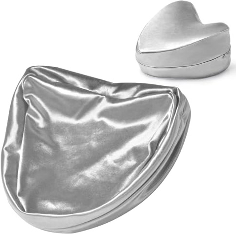 Zelimun Knee Pillow Cover 9.8 x9.8 x5.9, Leg Pillowcase Replacement, Contour Pillow Case for Heart Shaped Knee Pillow (Grey)