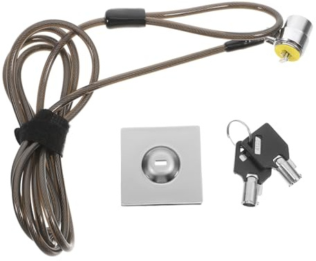 Homoyoyo Cadenas de 1,9 Mètre pour en Acier Inoxydable Ordinateur Portable Antivol Sécurisé avec Boucle Renforcée et Facile à Déverrouiller pour Bureau et Dortoir