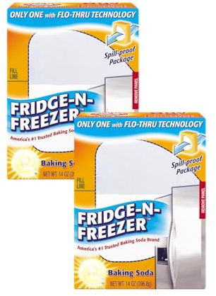 Baking Soda, 14 oz (Pack of 2) - Fridge and Freezer Odor Absorber