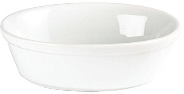 Olympia Whiteware - Cuencos ovalados para tartas (porcelana, 52 x 161 x 116 mm, 6 unidades)