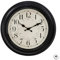 ATMOSPHERA CREATEUR D'INTERIEUR JJA Wanduhr, Antik, Weiß mit schwarzer Zierleiste, Grau, Analog, Batteriebetrieben, 1 x AA/LR6 (nicht im Lieferumfang enthalten), Wandhalterung