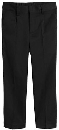 NEXT Garçon Pantalon pour l'école plissé sur Le Devant Taille Standard Noir 3 Ans