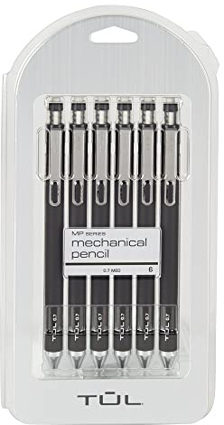TUL® Mechanical Pencils, 0.7 mm, Black Barrels, Pack Of 6 Pencils