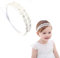 LEEQBCR 1pcs Baby Mädchen Stirnbänder elastische Doppelspitze Blume Stirnband weichen Bogen Headwrap Haarschmuck für Mädchen