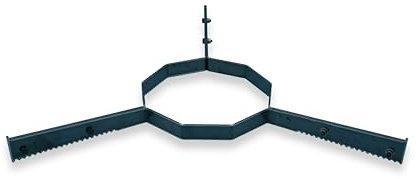 Feuerfest 123 - Support pour plaque de feu en acier Ø 80 cm, barre d'appui pour plaques de gril de 80 cm, maintien sûr sur tonneaux à feu, corbeilles à feu et grils sphériques, Made in Germany