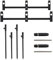 New Direction Tackle Aluminium 3-Stangen-Einzelsystem (P20-1) – 1 x horizontale Stange 29,2 cm & 1 x horizontale Stange 26,7 cm & 2 x verstellbare Bankstick 30,5–55,9 cm & 4 x verstellbare Banksticks