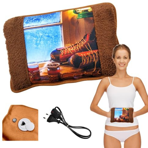 Powersell - Electric Hot Water Bottle | Plush Lining for Softness | Long-Lasting Heat up to 5 Hours | Easy Electric Charging | Suitable for Winter Use, Plush Toy