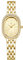 SHENGKE SK Ovale Damenarmbanduhr aus massivem legiertem Stahl mit Kristallbesatz (Gold)