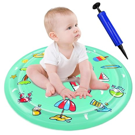 Naqqios Jouet d'été pour Animal de Compagnie - Tapis sensoriel d'eau pour Chat, Coussin rafraîchissant interactif | Coussin de Jeu sensoriel | Tapis de Jeu d'intérieur pour Chat, Animal de Compagnie