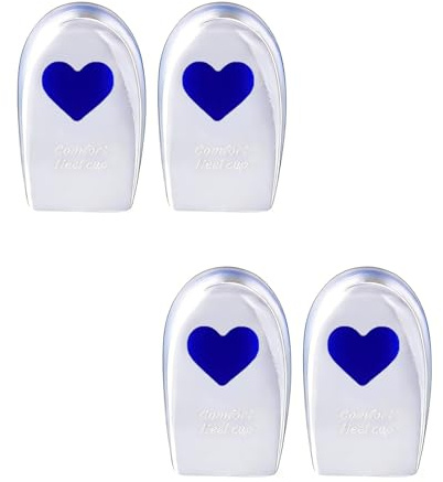 xiluuyou 2 Pairs Gel Heel Cups, Gel Heel Pads for Cushion Comfort, Silicone Pads, Heel Cushion Pads with Shock Absorbing Support for Women Men (Size 35-40)