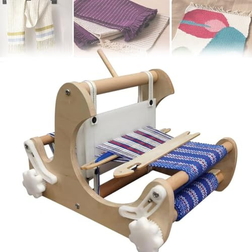 KLYDBMYT Métier à Tisser de Table en Bois, Machine à Tisser Manuelle pour Tricot, Largeur de Tissage 20 cm, métier à Tisser avec Fils mélangés, pour débutants et Amateurs de Loisirs créatifs.