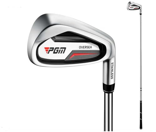 Golf Club # 5/6/7/8 / 9 / P/S IRON Palo di Pratica Destra, Uomini Donne Albero di Carbonio Testa in Acciaio Inox Golf Club Ferro (# 6,Asta uomo-acciaio)