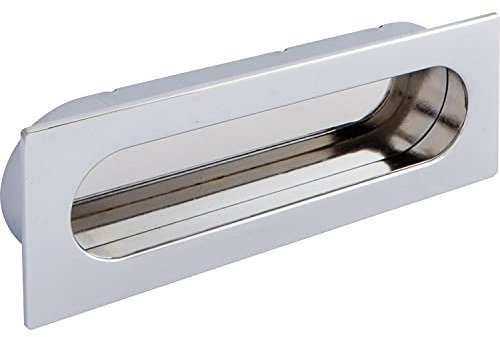 SIRO Muschelgriff Azan Breite 125 mm, Einlassmaß 121 x 39 mm, ZN verchromt poliert